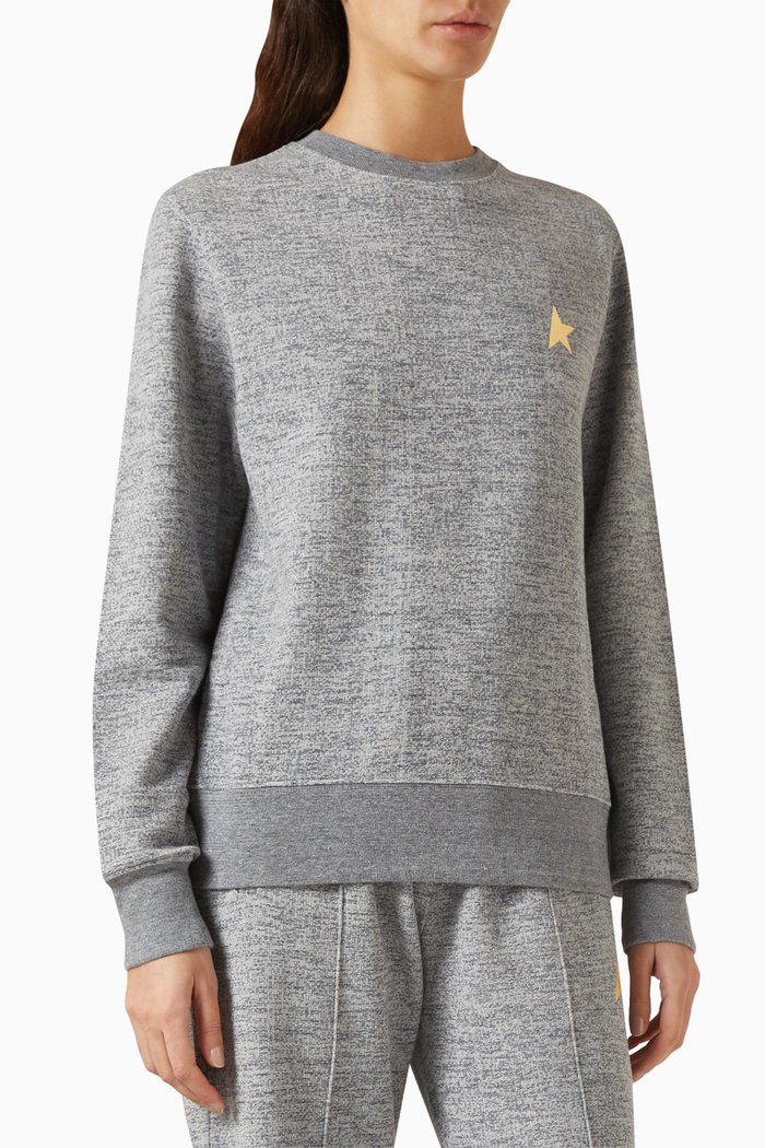 

Athena Star Sweatshirt in Cotton, Grey