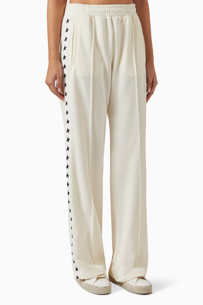 

Star-detail Joggers in Technical Jersey, White