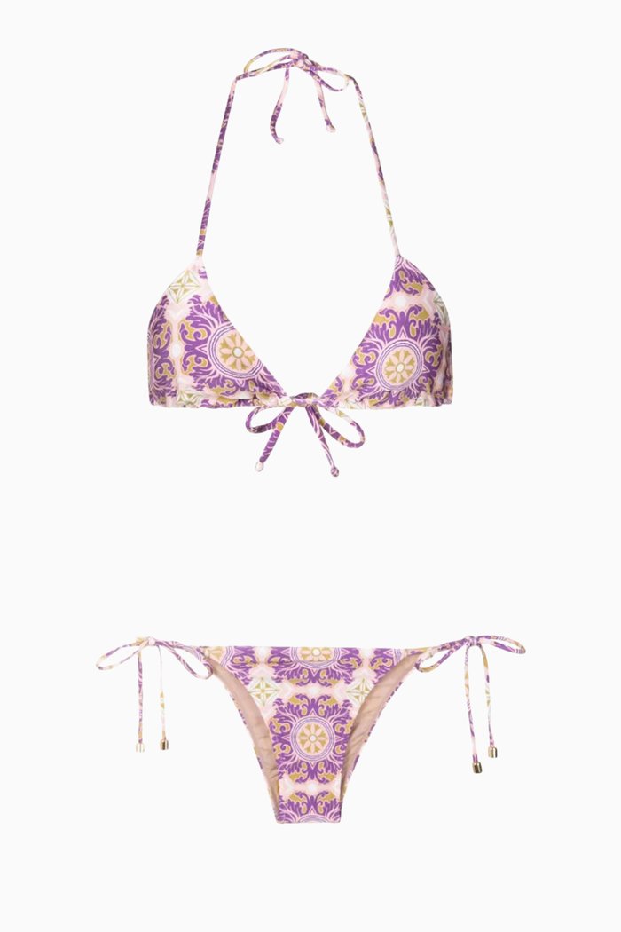 

Exotic Coral Triangle Bikini Set, Purple