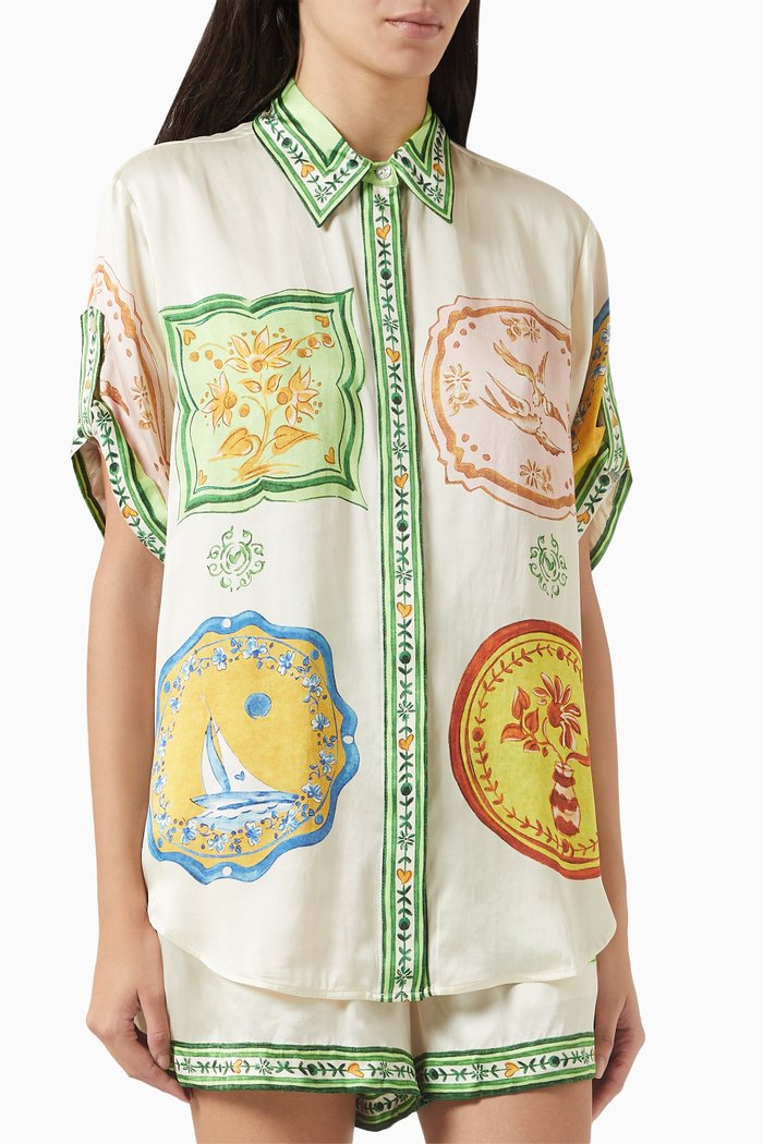 

Porcelain Shirt in Silk, Neutral