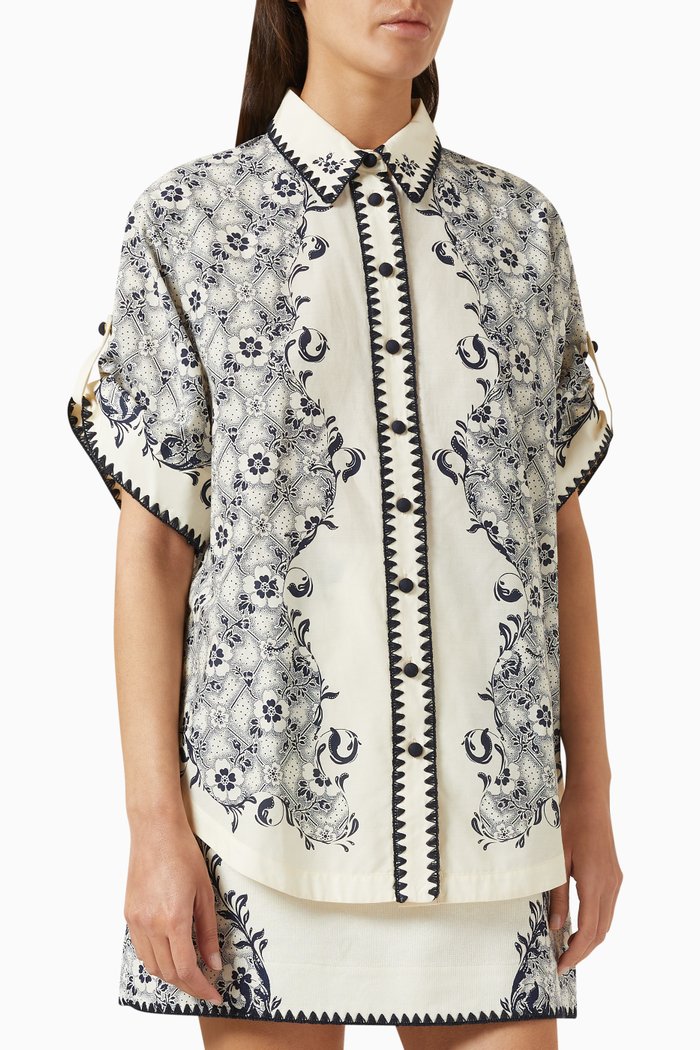 

Airlie Shirt in Cotton-blend, Blue