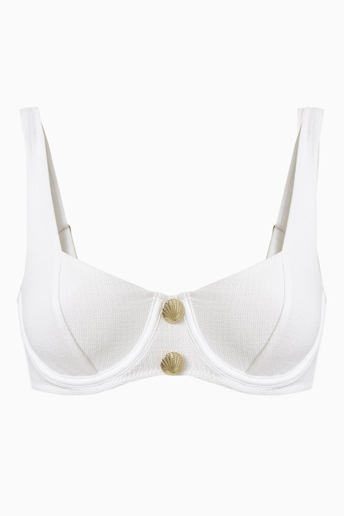 

Adva Bikini Top in Lycra, White