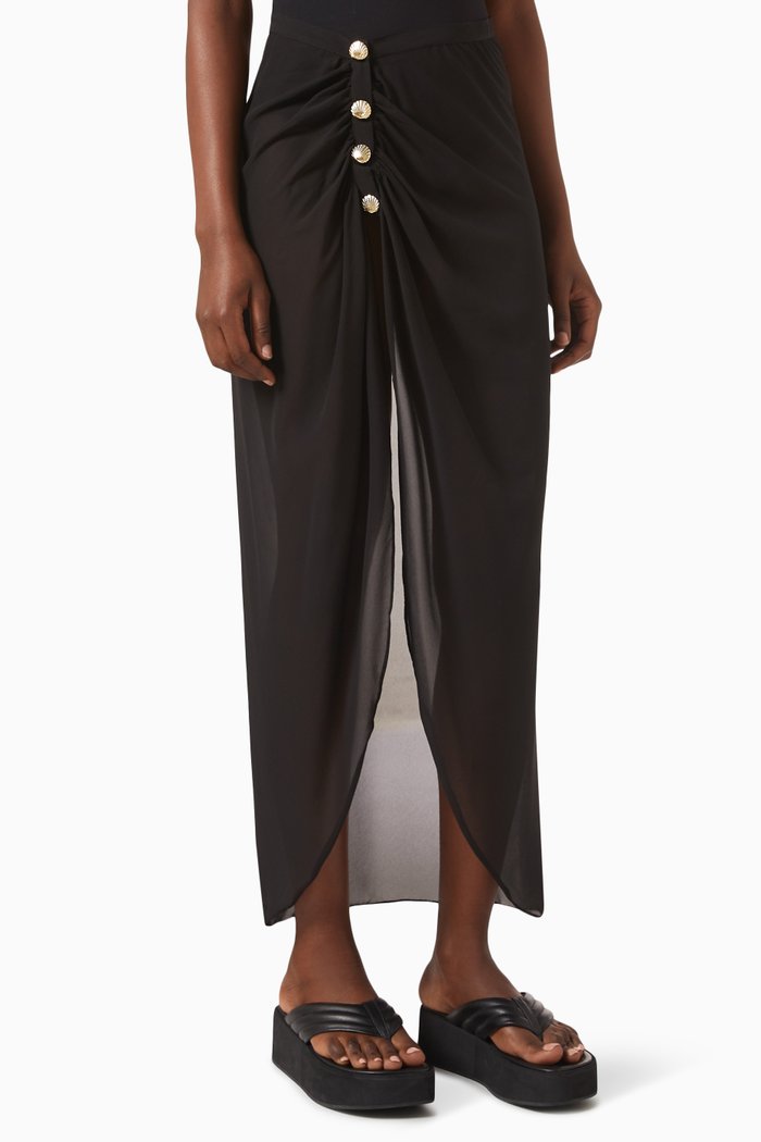 

Xander Sheer Maxi Skirt, Black