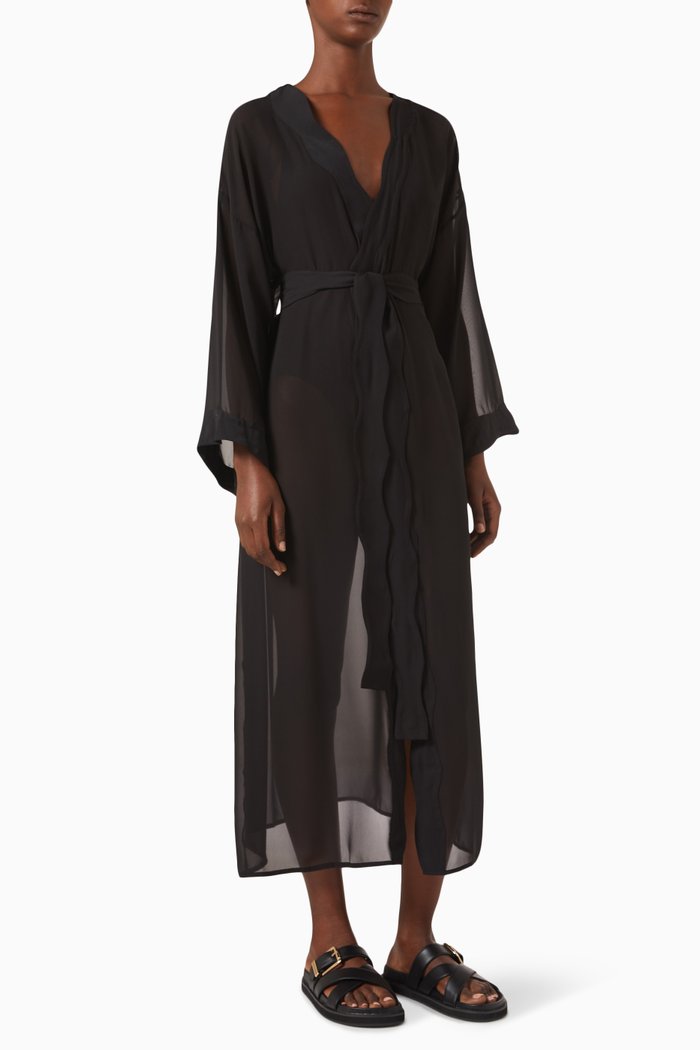 

Blaze Sheer Kaftan, Black