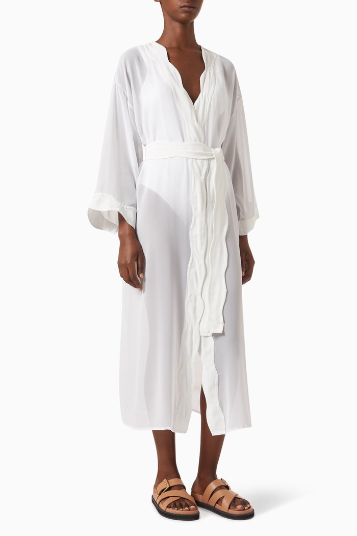 

Blaze Sheer Kaftan, White