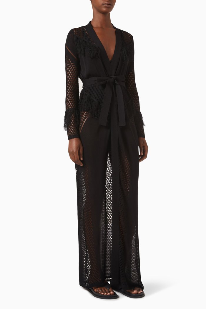 

Itzel Kaftan in Viscose-blend, Black