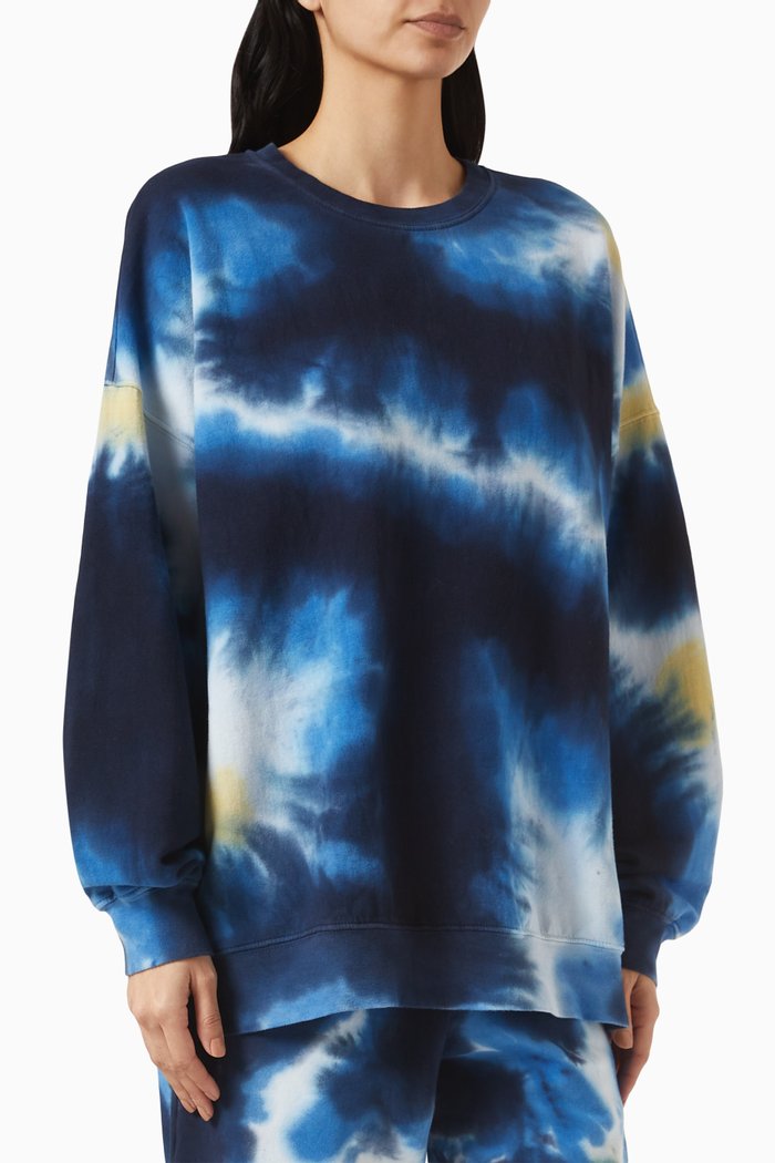 

Atlas Tie-dye Sweatshirt in Vintage Fleece, Blue