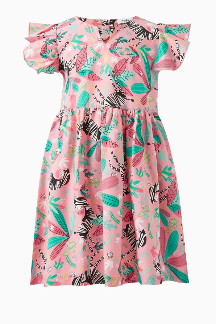 

Floral Print Dress in Cotton, Multicolour