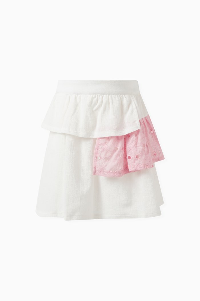 

Layered Frill Skirt, White