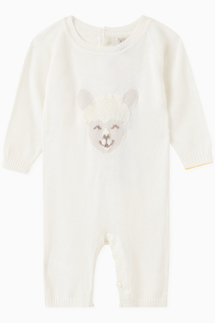 

Alpaca Romper in Silk-cotton, White