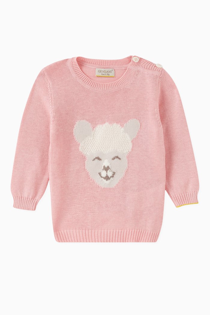 

Alpaca Sweater in Silk-cotton, Pink