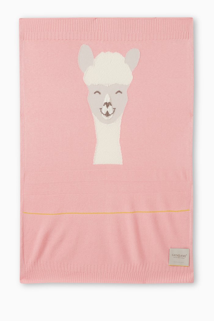 

Alpaca Blanket in Silk-cotton, Pink