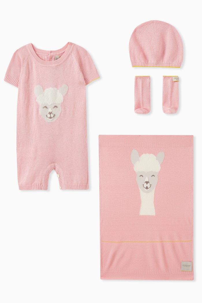 

Alpaca Gift Set in Silk-cotton, Pink