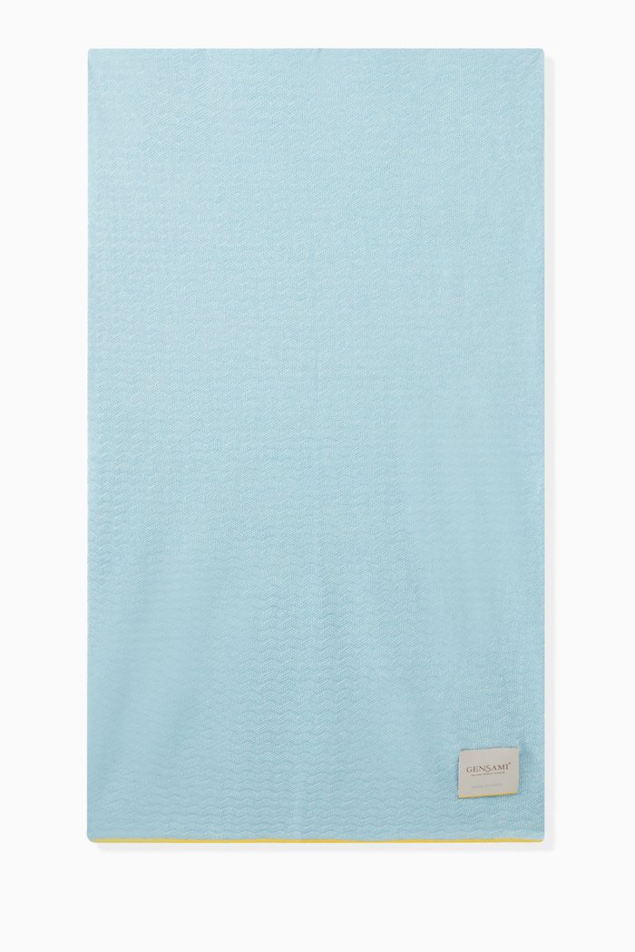 

Blanket in Silk-cotton, Blue