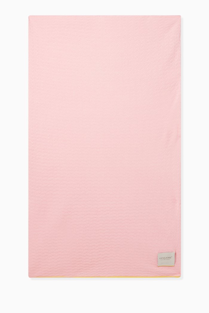 

Blanket in Silk-cotton blend, Pink