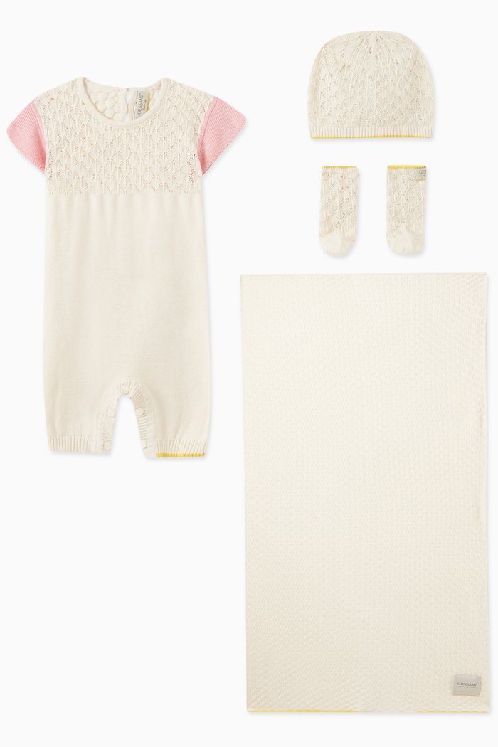 

Romper Set in Silk-cotton, Neutral