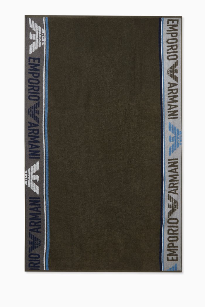 

EA Logo Beach Towel in Cotton Terry, Blue