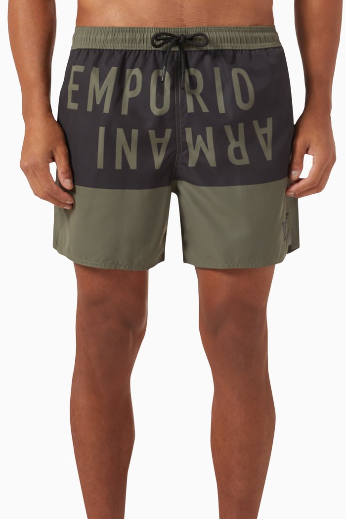 

Graphic Logo Swim Shorts, Green