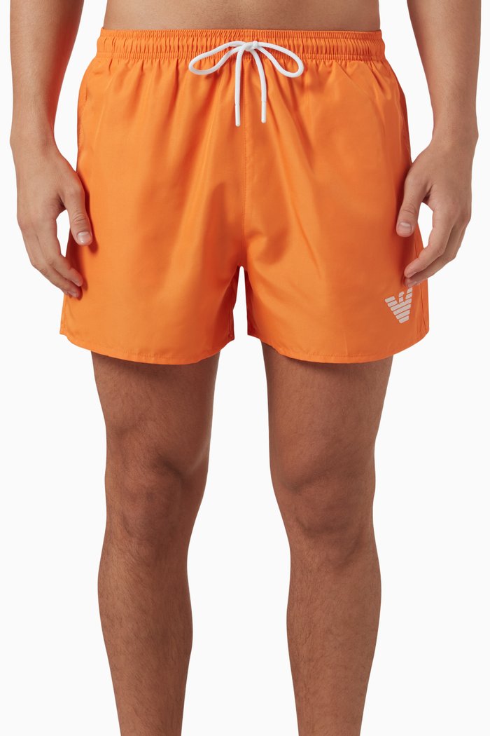 

Eagle Logo Swim Shorts, Orange