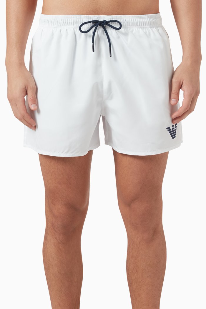 

Eagle Logo Swim Shorts, White