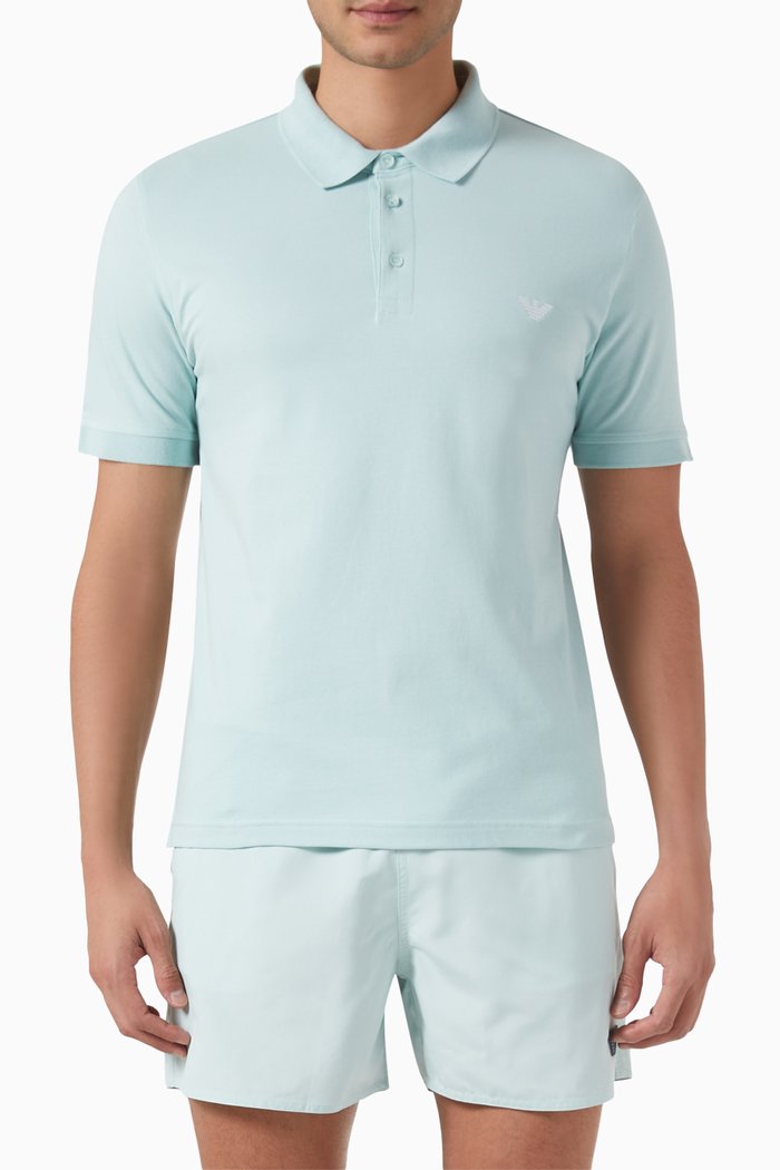 S93 Polo Shirt in Cotton, Green