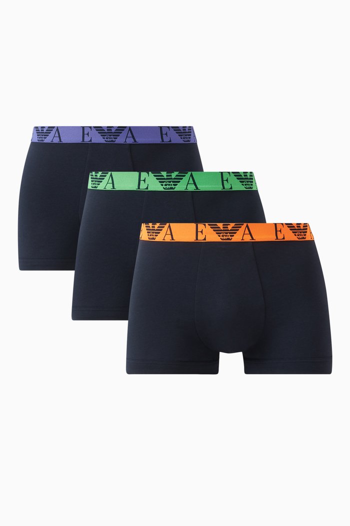 

T39 Logo Boxer Briefs in Stretch-cotton, Set of 3, Black