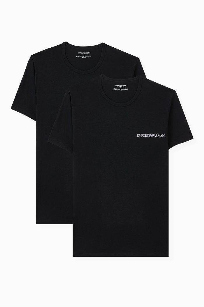 

T-49 Lounge T-shirts in Cotton-jersey, Set of 2, Black