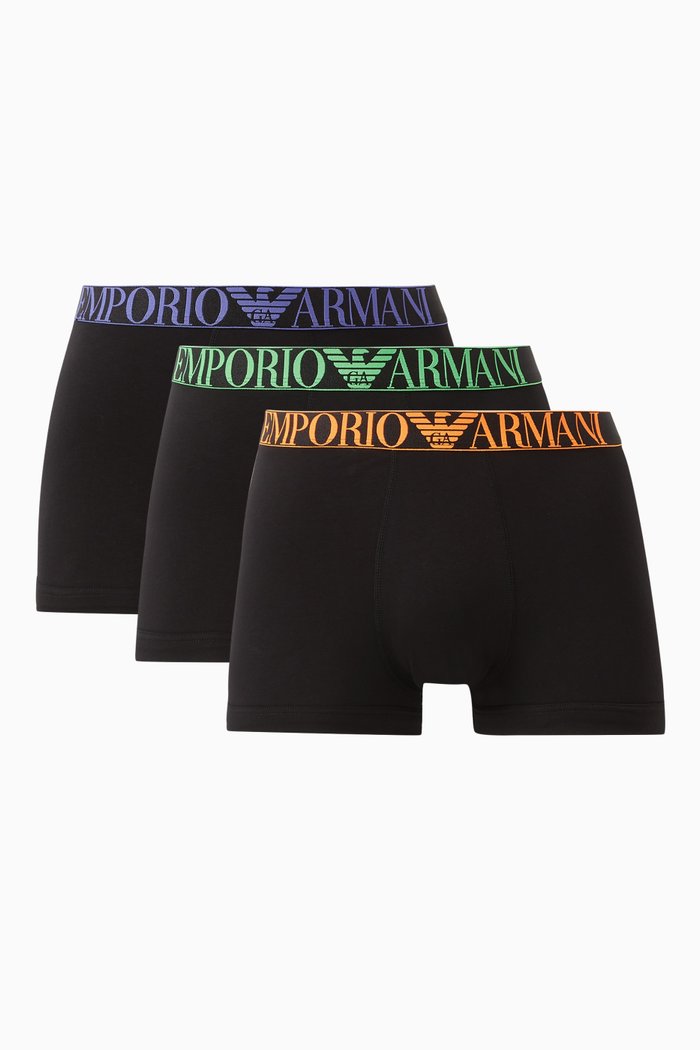 

T39 Logo Boxer Briefs in Stretch-cotton, Set of 3, Black