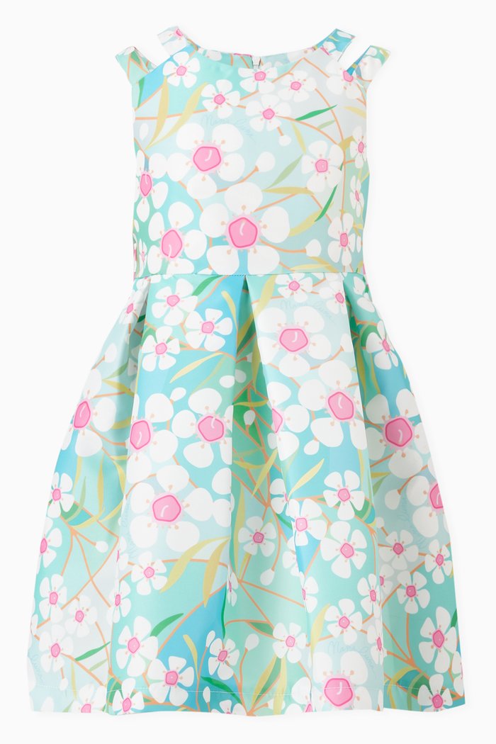 

Daisy Blossom Floral Dress in Satin Twill, Multicolour