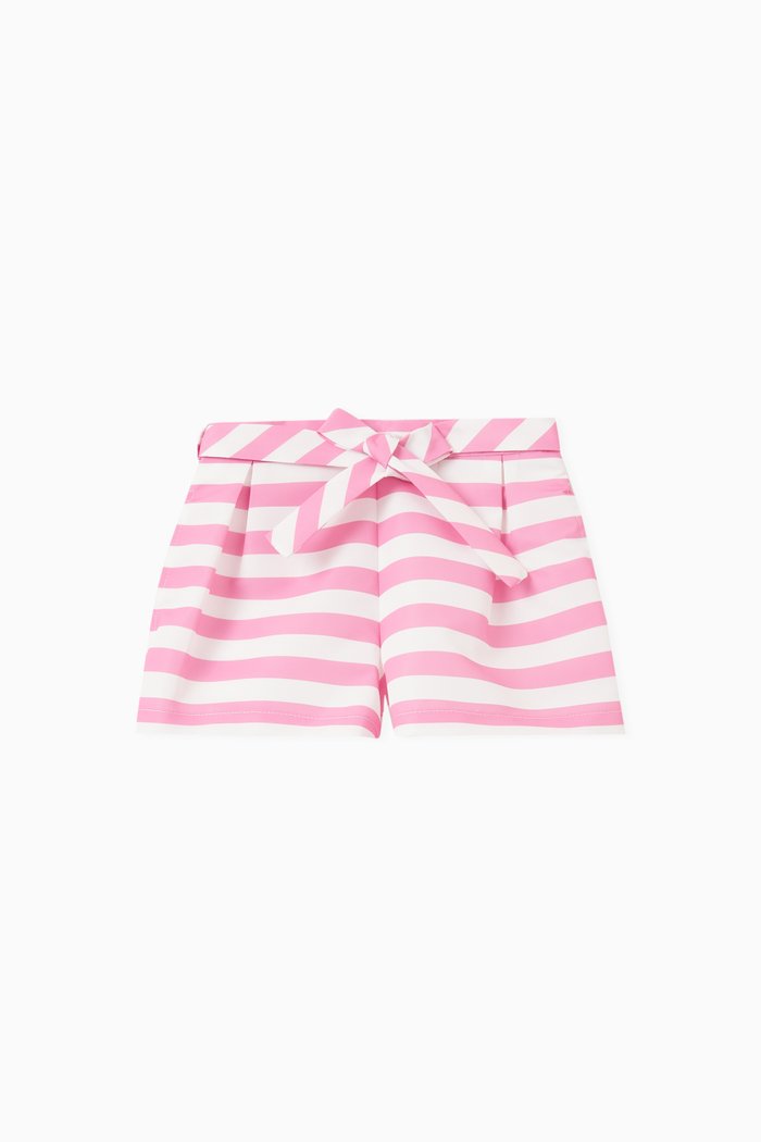

Striped Shorts in Satin Twill, Pink