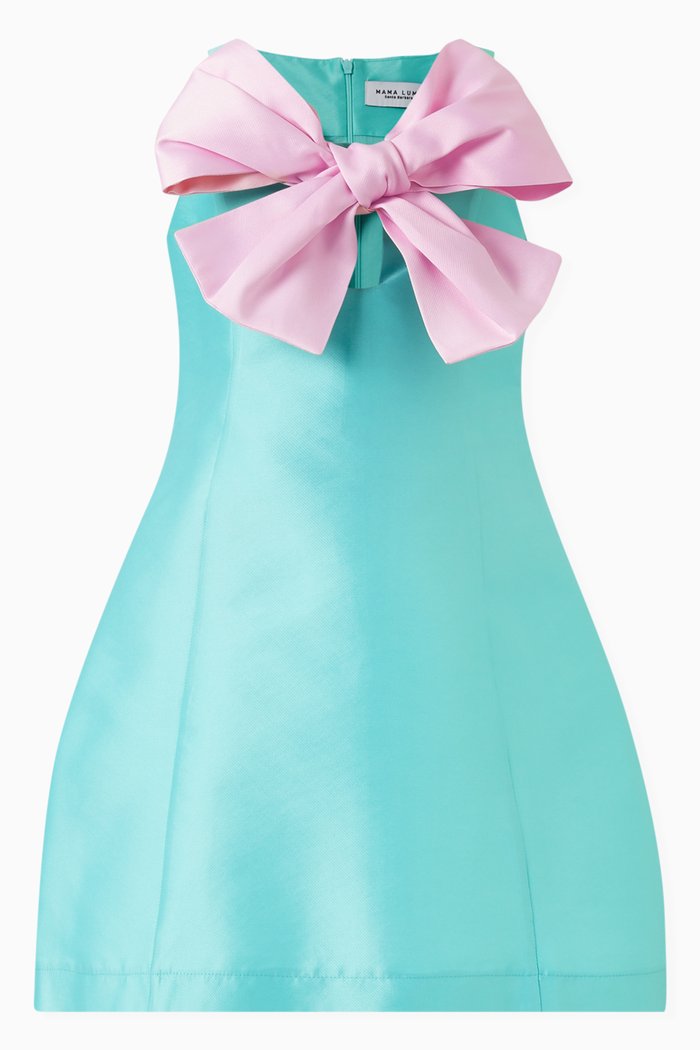

Bow-detail Sleeveless Dress, Blue