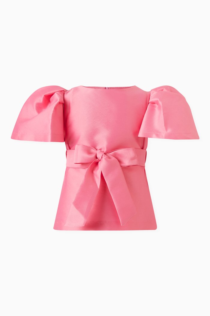Petal-sleeve Top, Pink