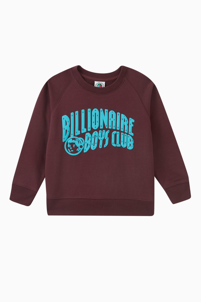 

Arch Logo Crewneck in Cotton Jersey, Brown