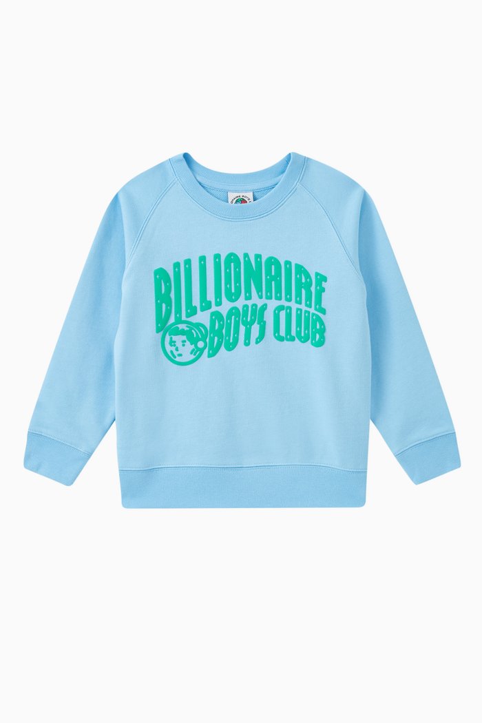

Arch Logo Crewneck in Cotton Jersey, Blue