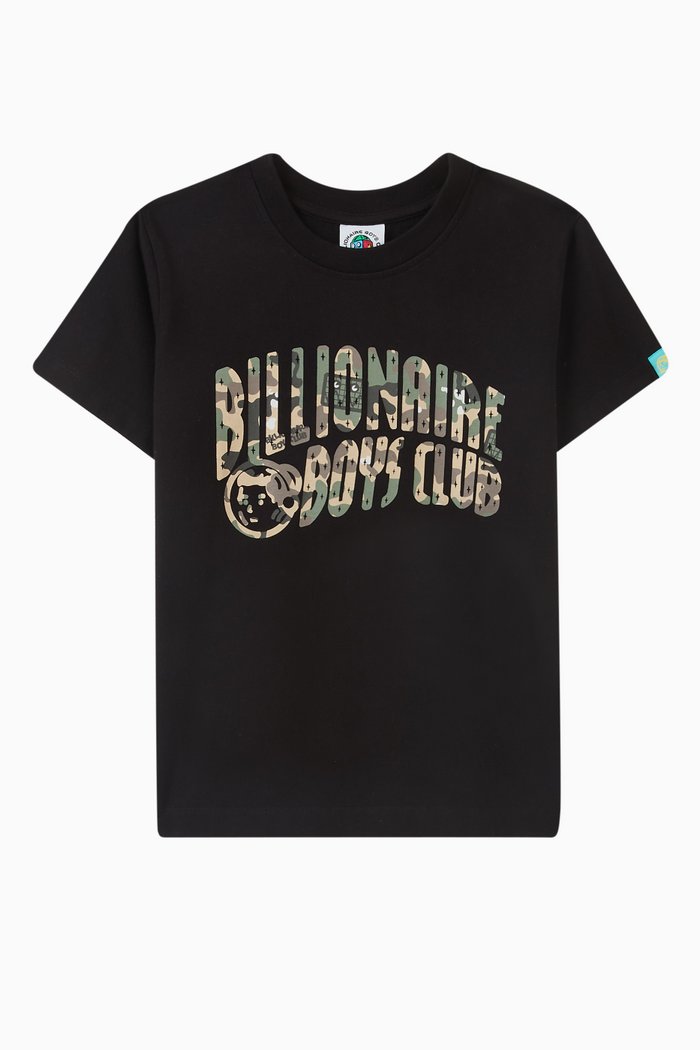 

Camo Arch Logo T-shirt in Cotton, Black