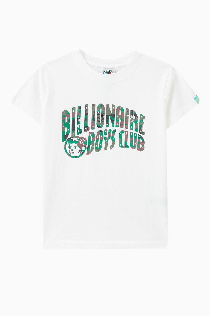 

Camo Arch Logo T-shirt in Cotton, White