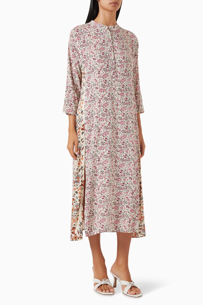 

Isobel Floral-print Midi Dress in Rayon, Multicolour