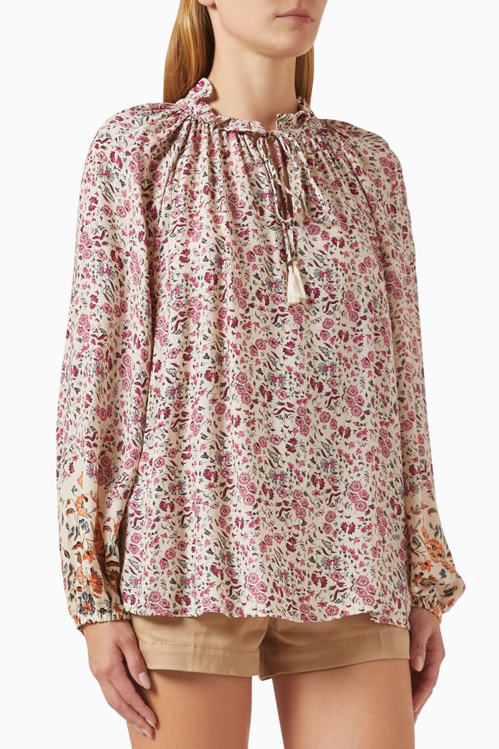

Penny Floral-print Blouse in Rayon, Multicolour