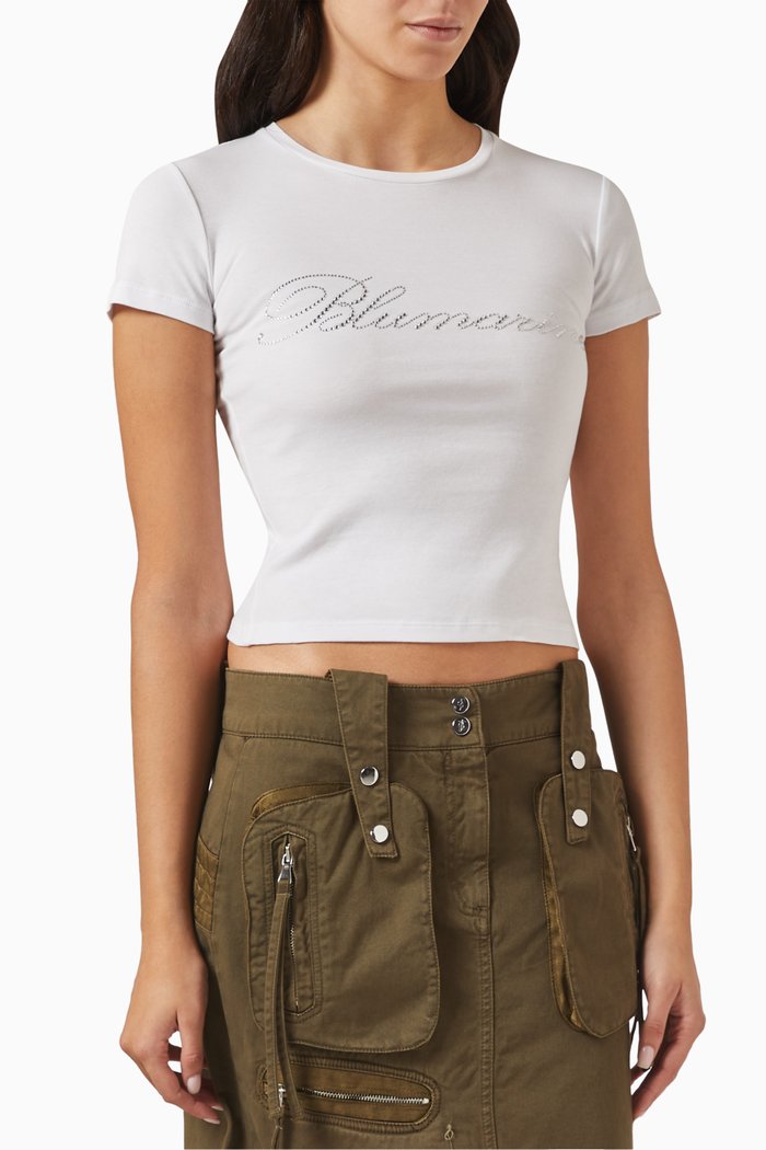

Logo T-shirt in Cotton-blend, White