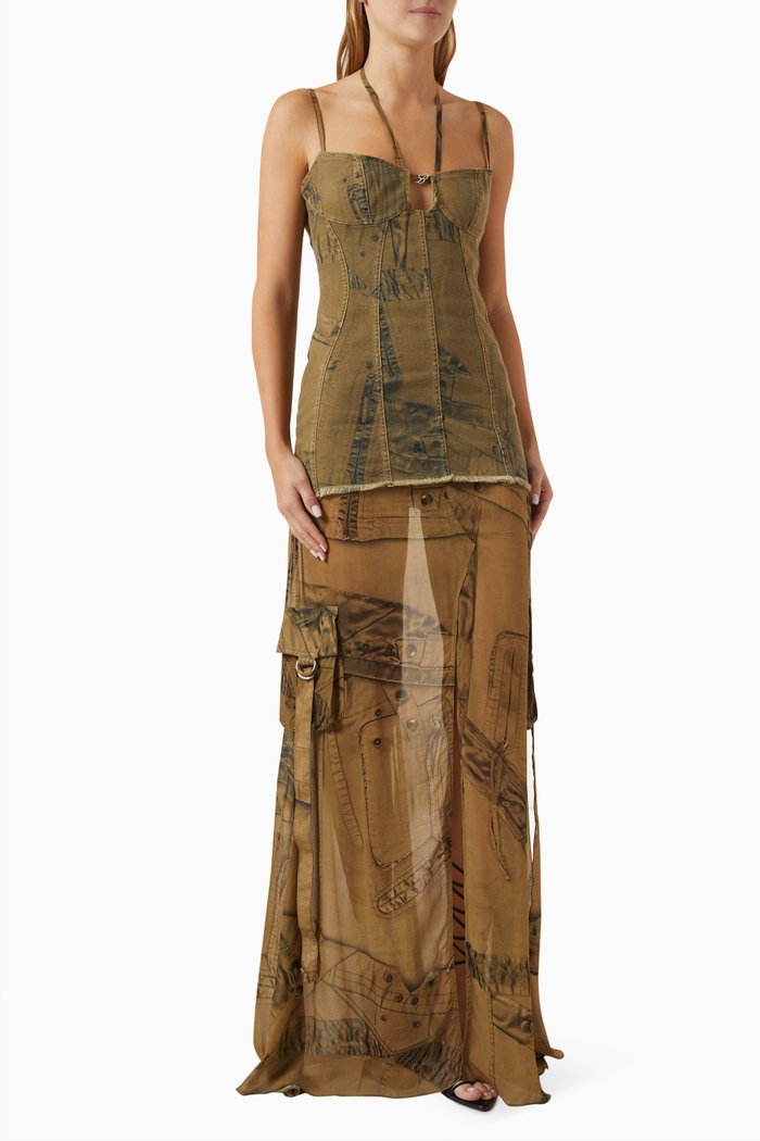 

Graphic-print Maxi Dress in Viscose, Multicolour