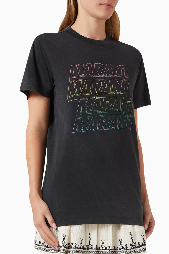 

Zoeline Logo T-shirt in Organic Cotton, Black