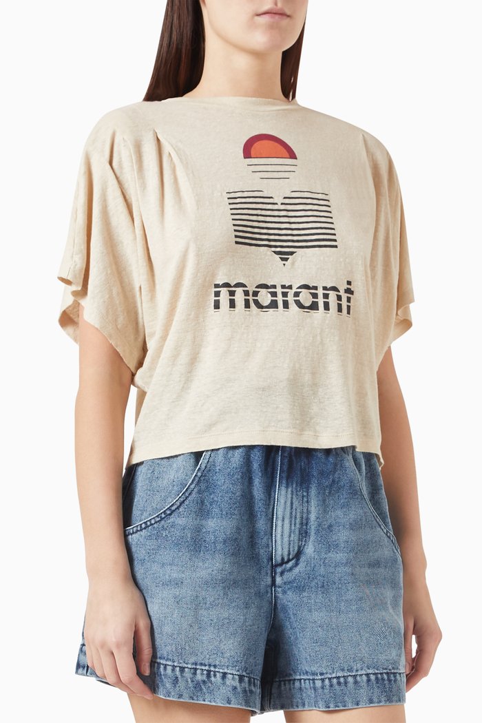 

Kyanza Logo T-shirt in Linen, Neutral