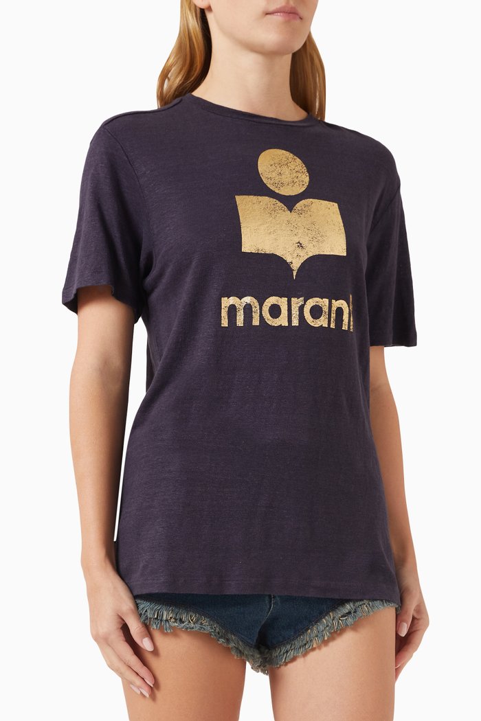 

Zewel Logo T-shirt in Linen, Black