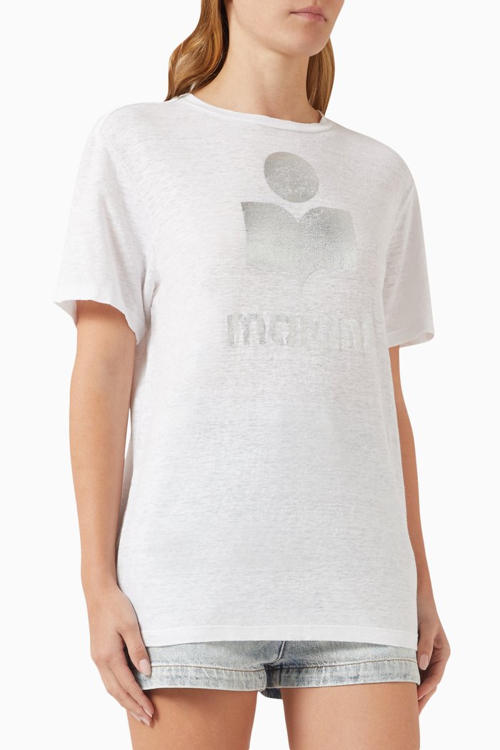 

Zewel Logo T-shirt in Linen, White