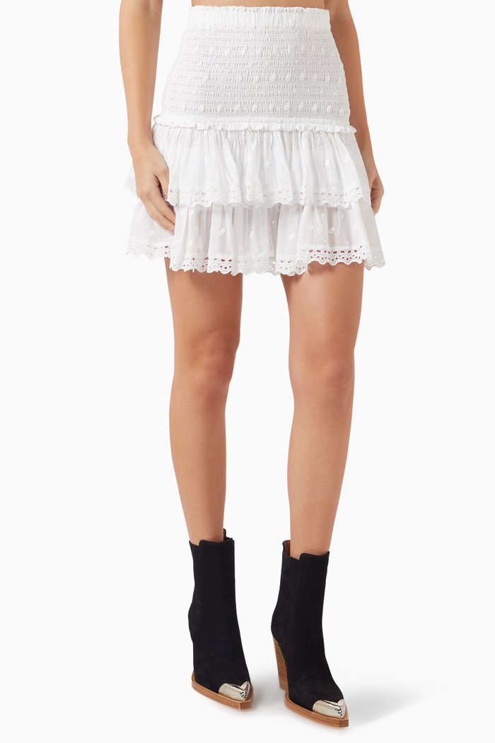 

Tinaomi Mini Skirt in Cotton, White