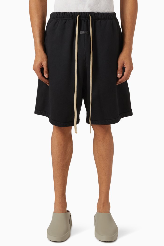 

Logo Sweatshorts in Cotton Fleece, Black
