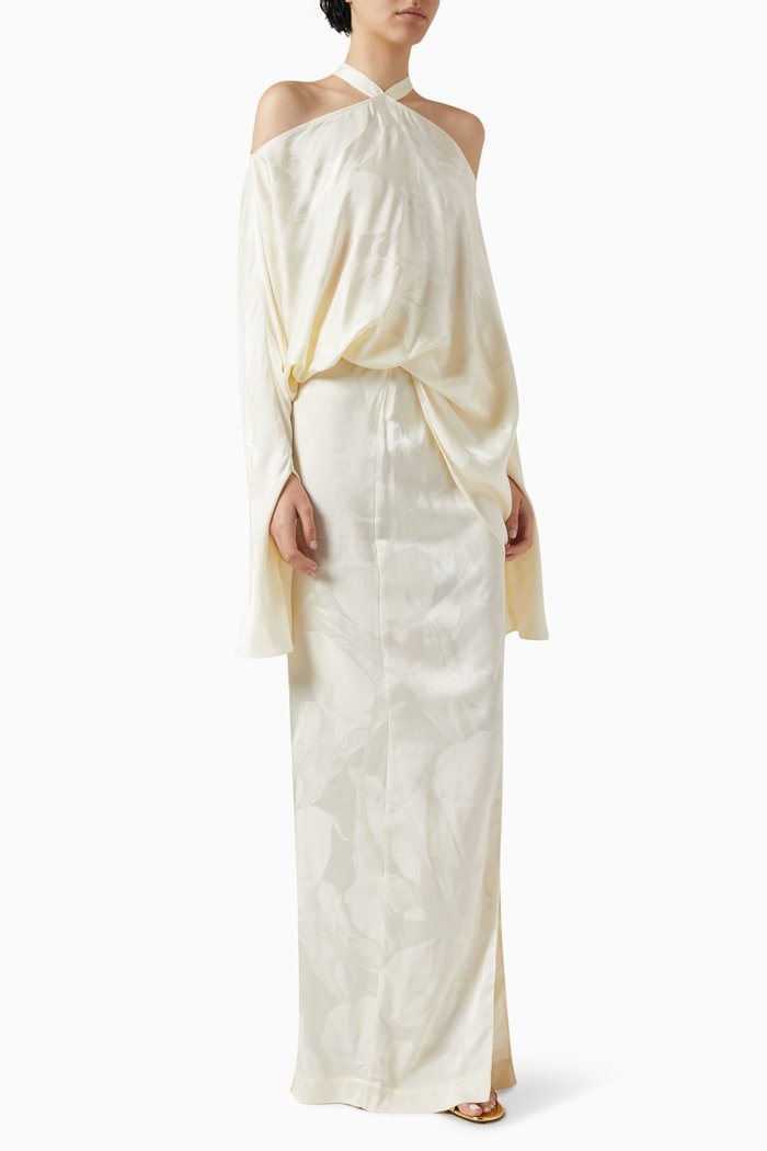 

Cyclades Callass Dress in Crepe Cady, White