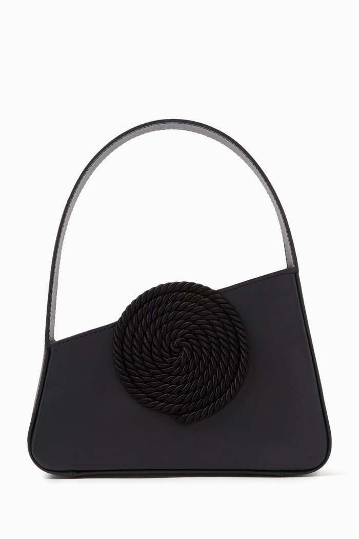 Small Albert Shoulder Bag in Leather, Black