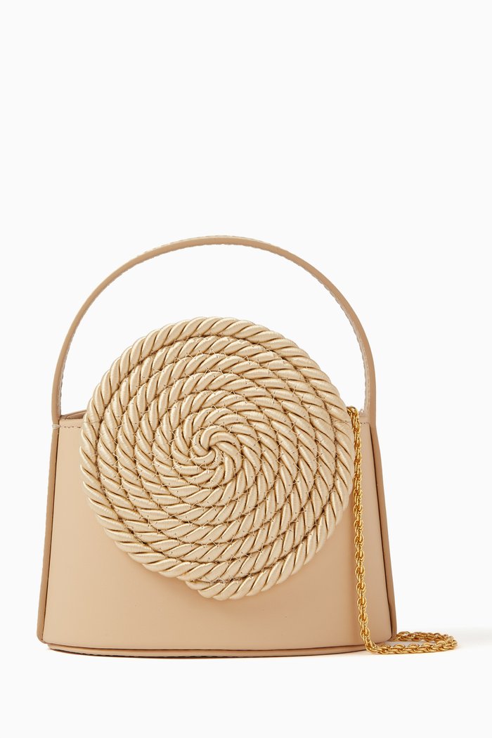 

Mini Gunther Crossbody Bag in Leather, Neutral