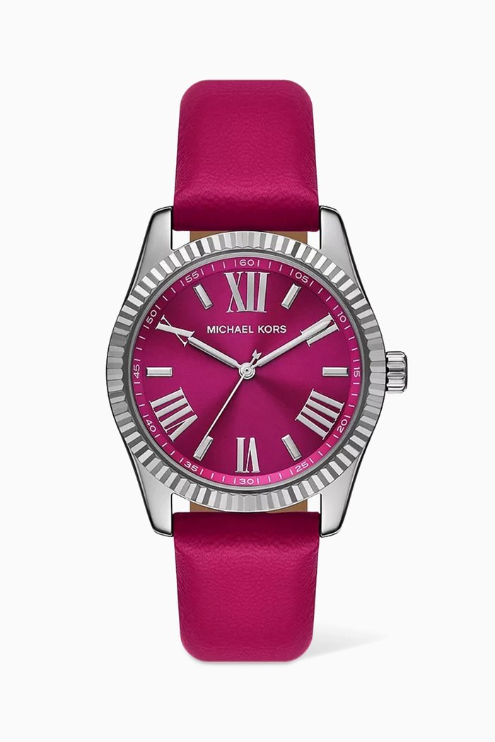 

Lexington Leather Quartz Watch, 38mm, Pink